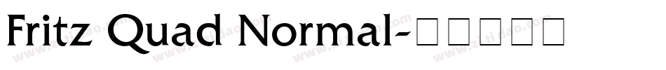Fritz Quad Normal字体转换